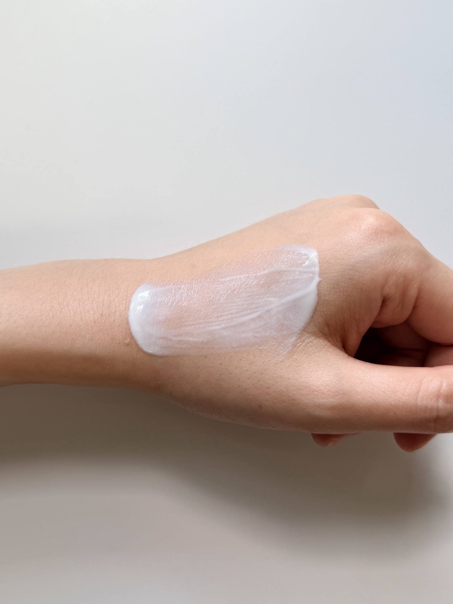 ROUND LAB sunscreen blended on hand — no white cast, clean moisturizing finish