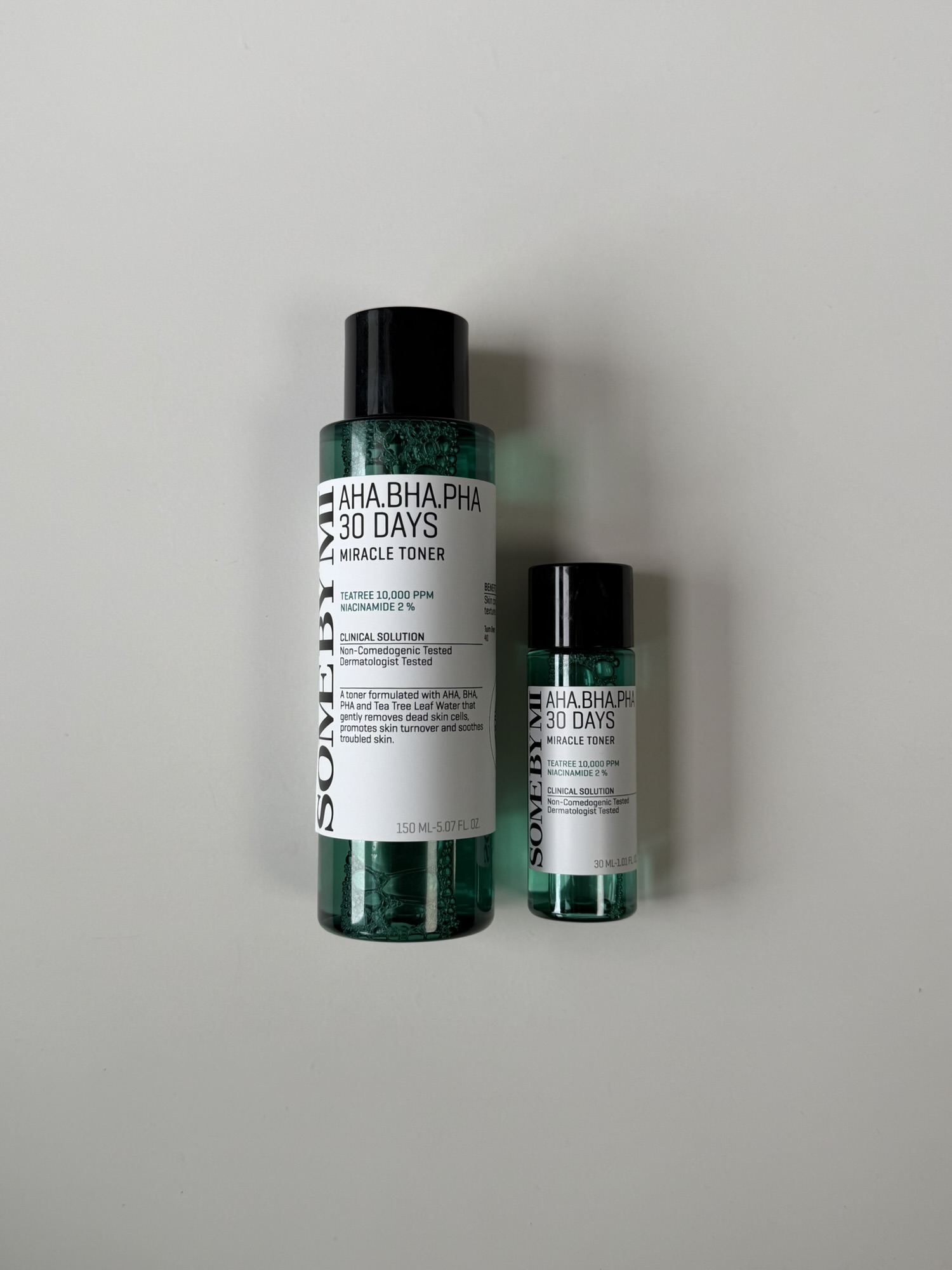 SOME BY MI Miracle Toner 150 ml full size bottle with travel friendly 30 ml mini
