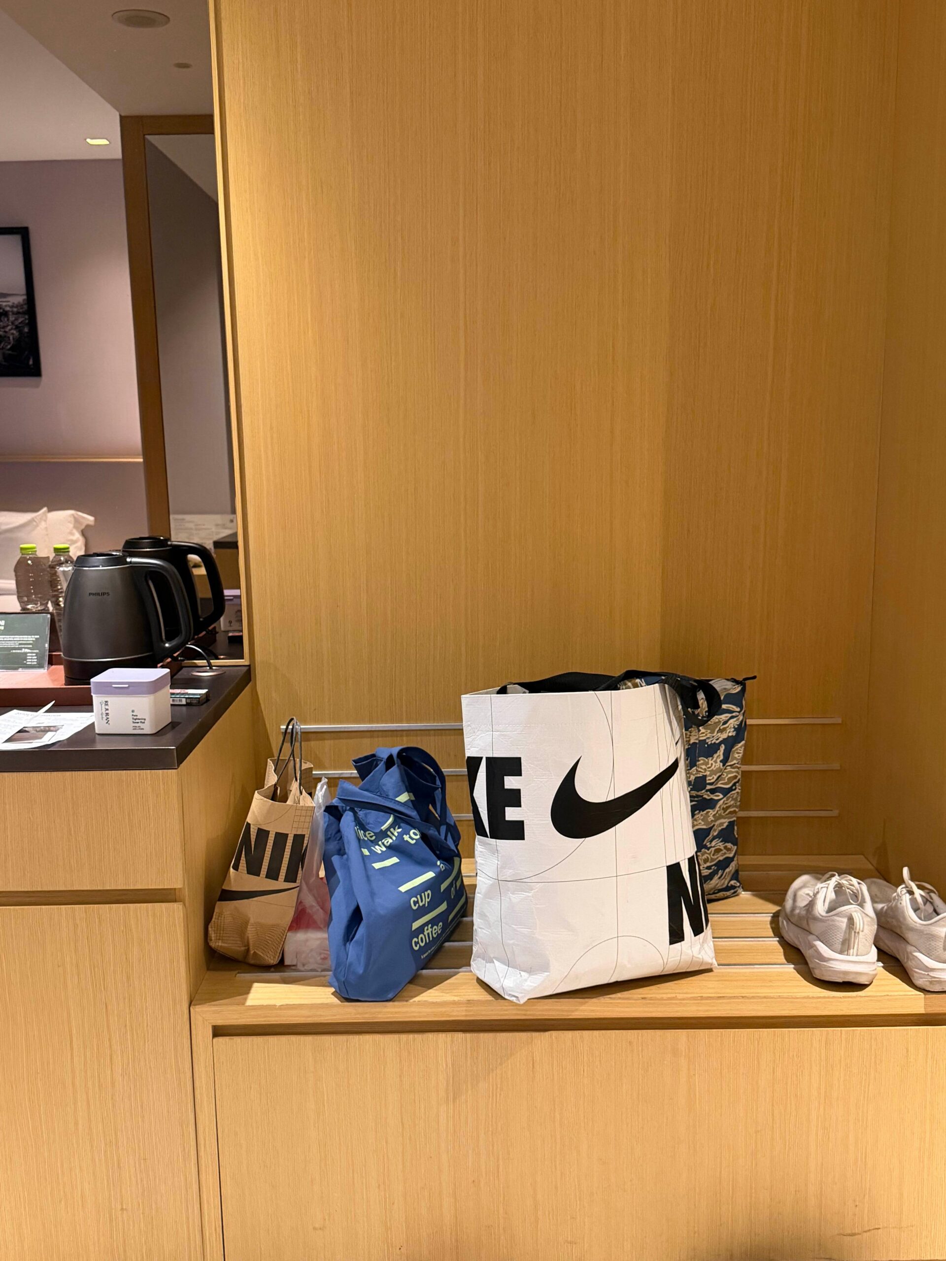 Luggage space inside Avani Central Busan room
