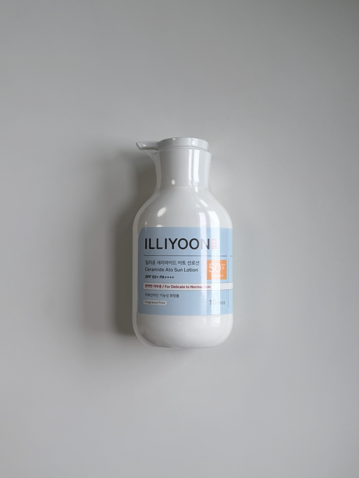 ILLIYOON Ceramide Ato Sun Lotion 330ml bottle showing SPF50 PA++++
