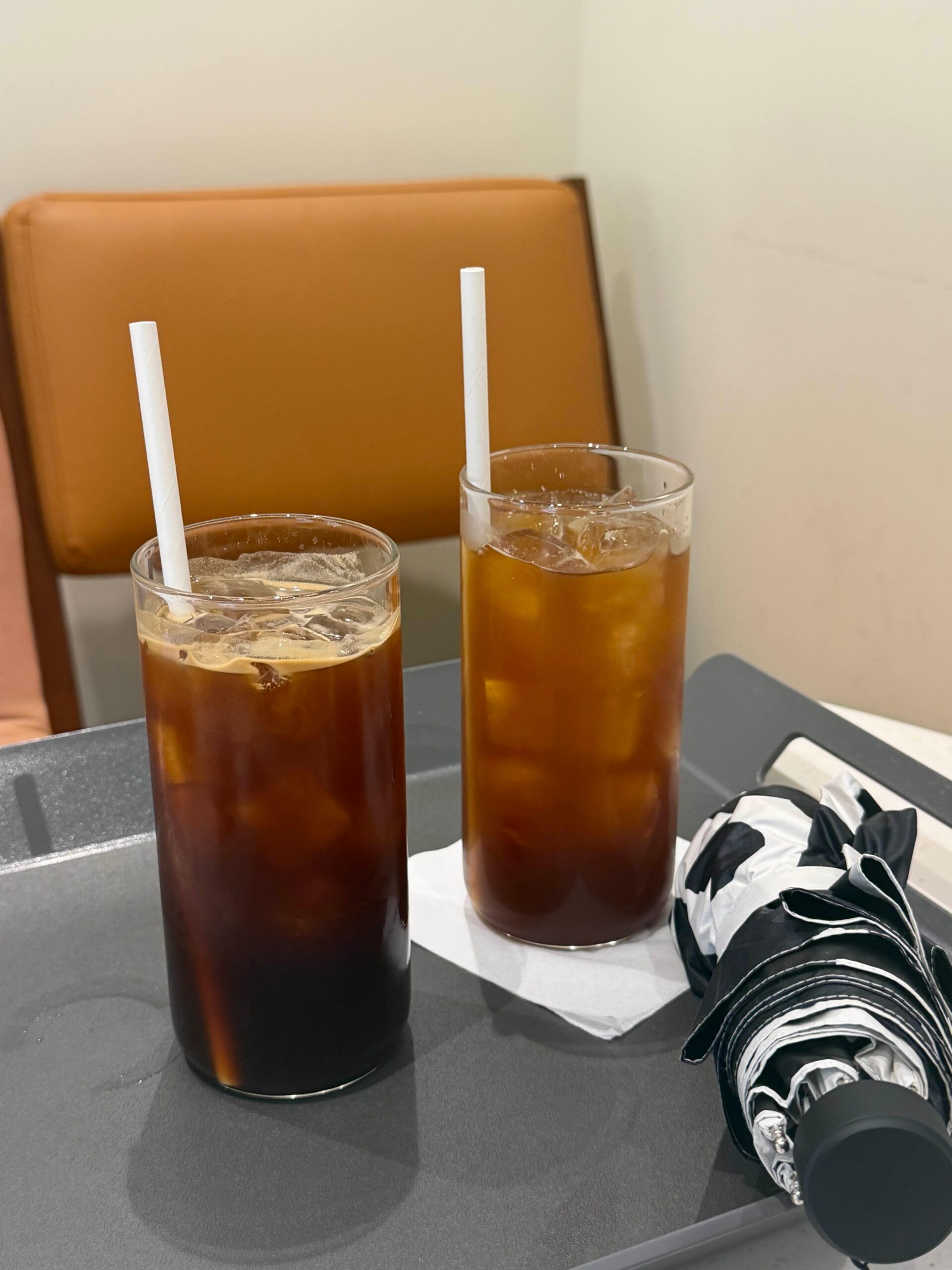 Iced coffee at a cafe near Lee Jaemo Pizza while waiting