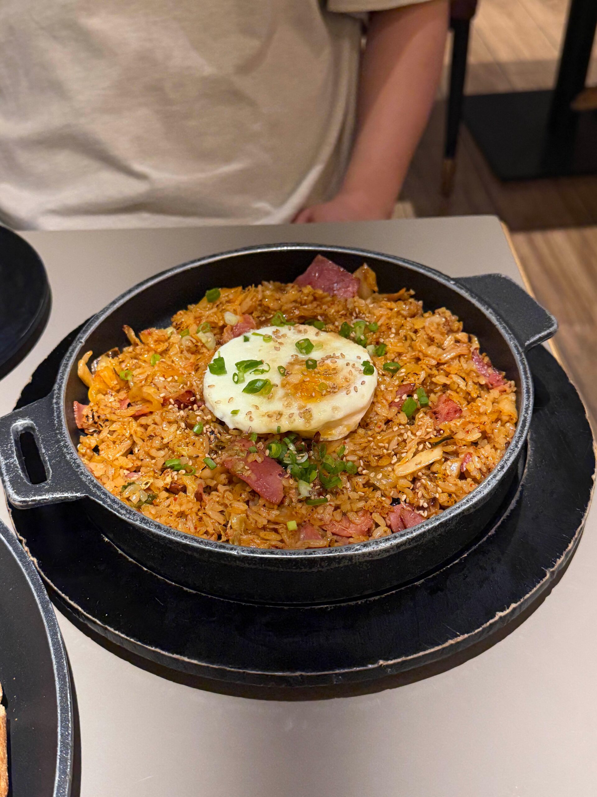 Kimchi fried rice served at Lee Jaemo Pizza