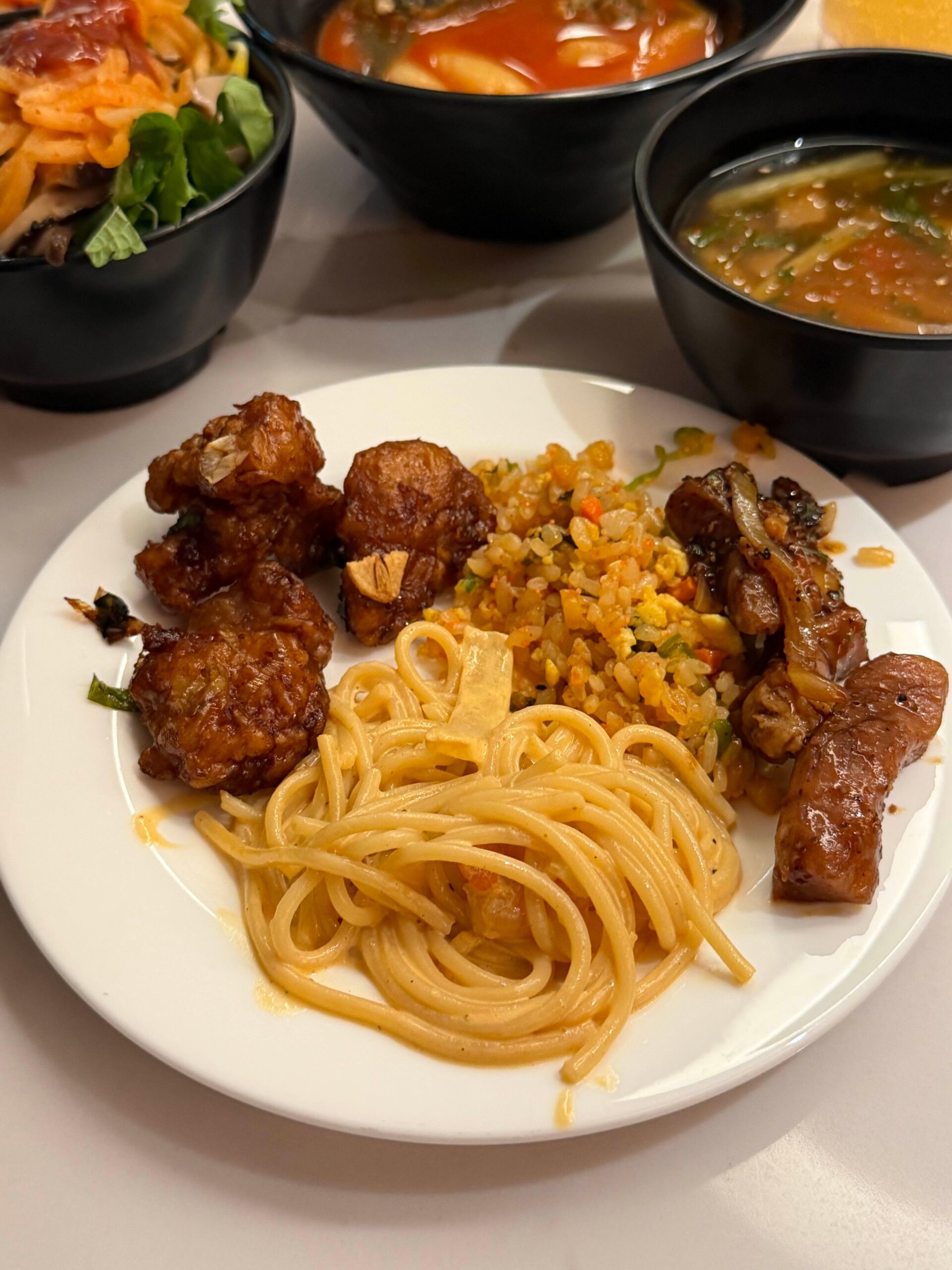 Finished plate after eating at Matina Lounge East