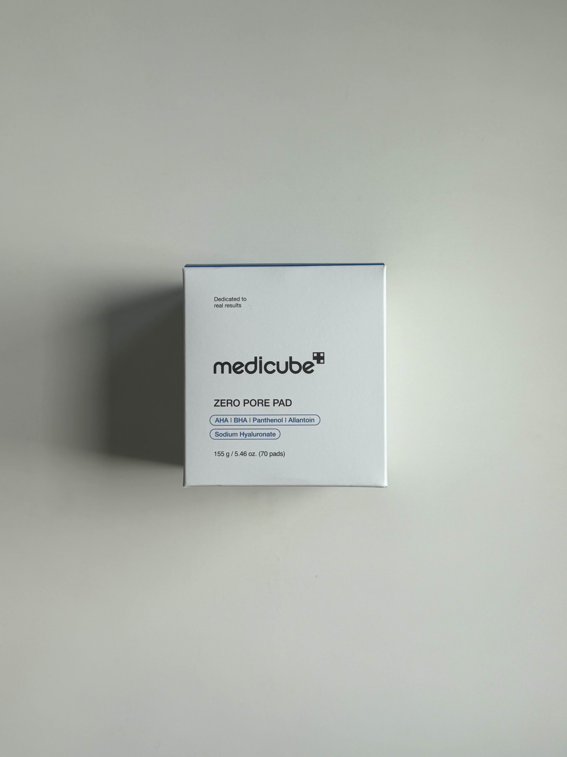 Medicube Zero Pore Pad 2.0 package showing AHA BHA PHA pore-care details