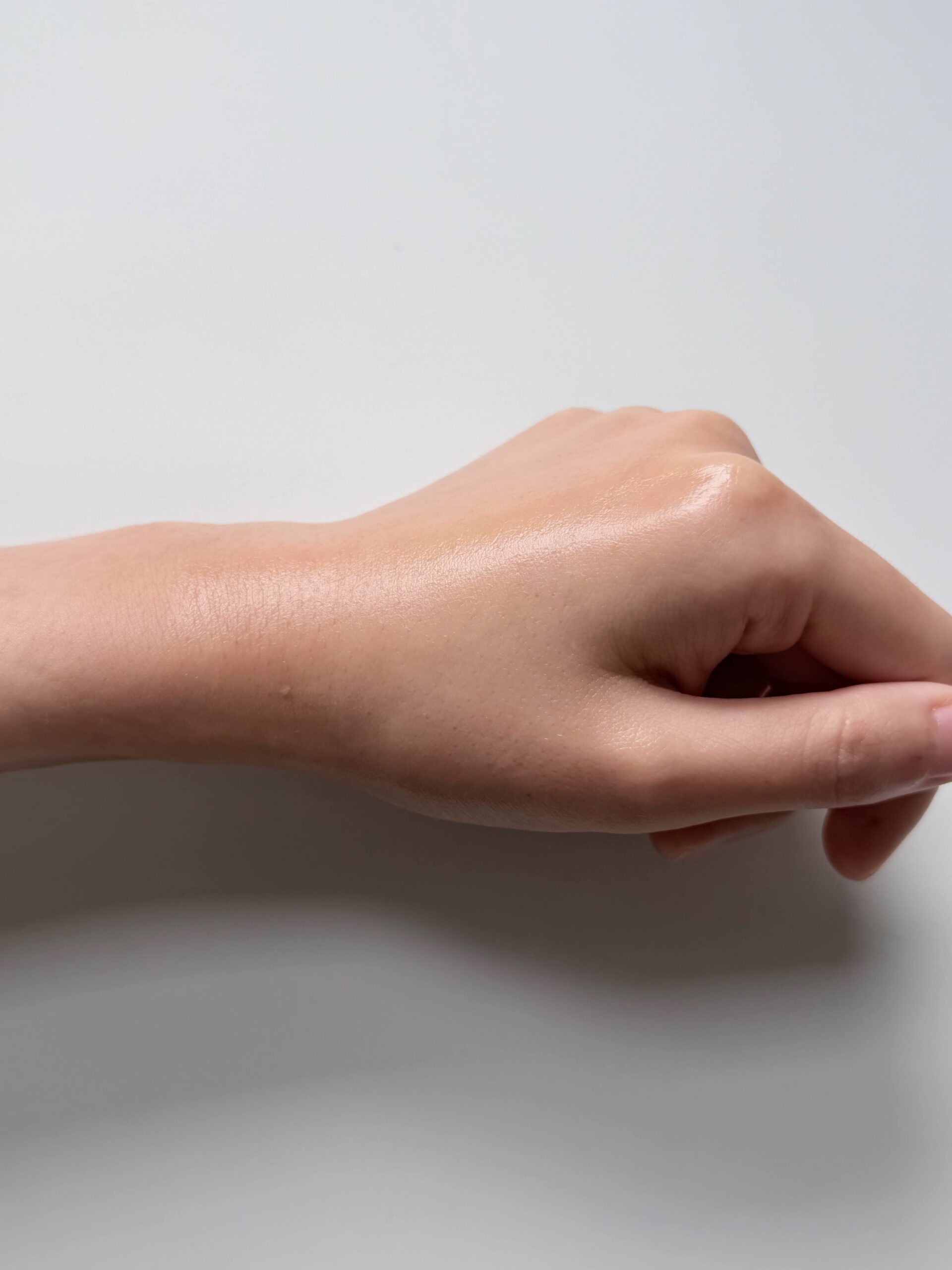 Skin after wiping with Medicube Zero Pore Pad 2.0 before makeup