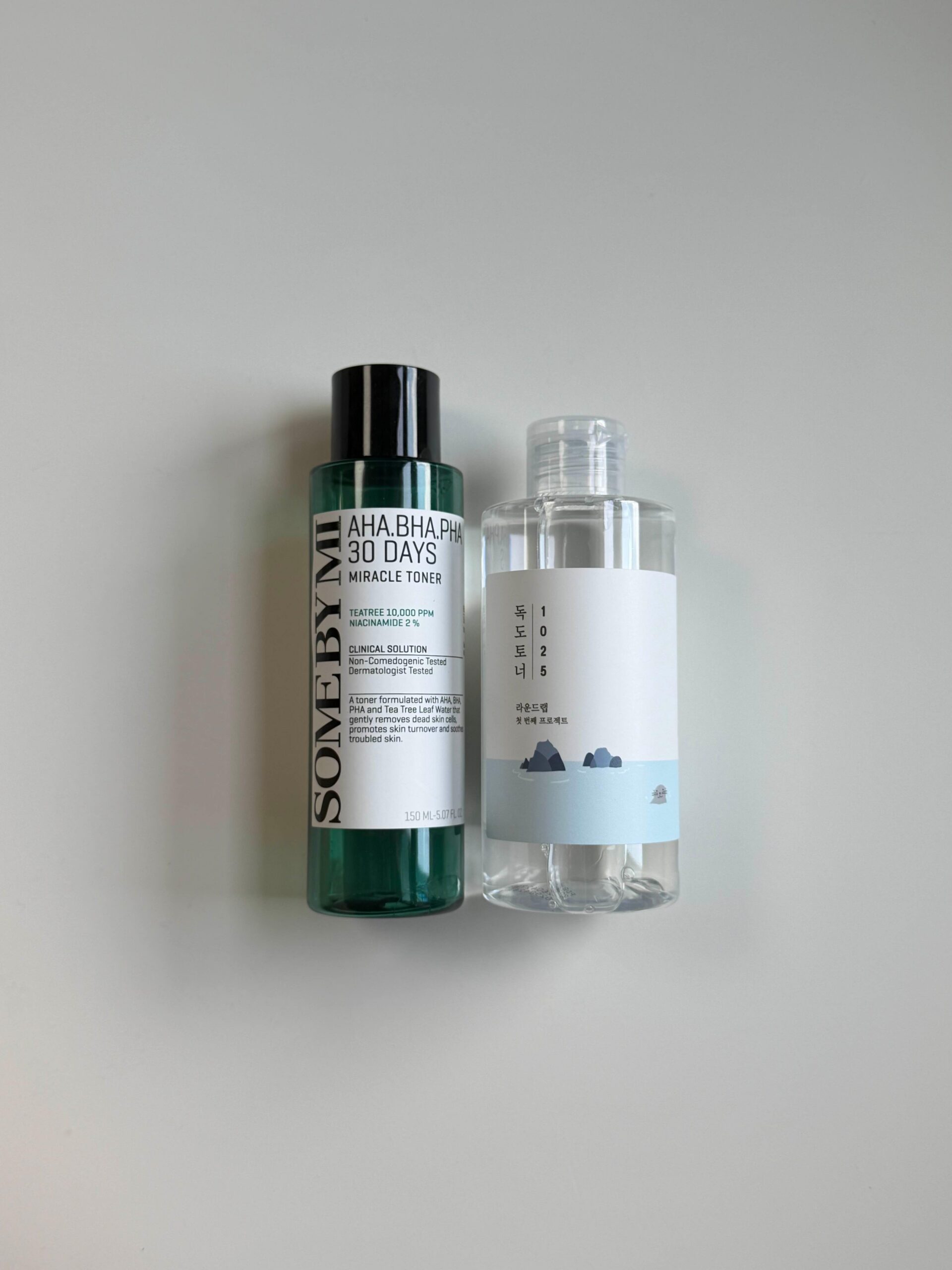 Round Lab 1025 Dokdo Toner beside Some By Mi Miracle Toner box