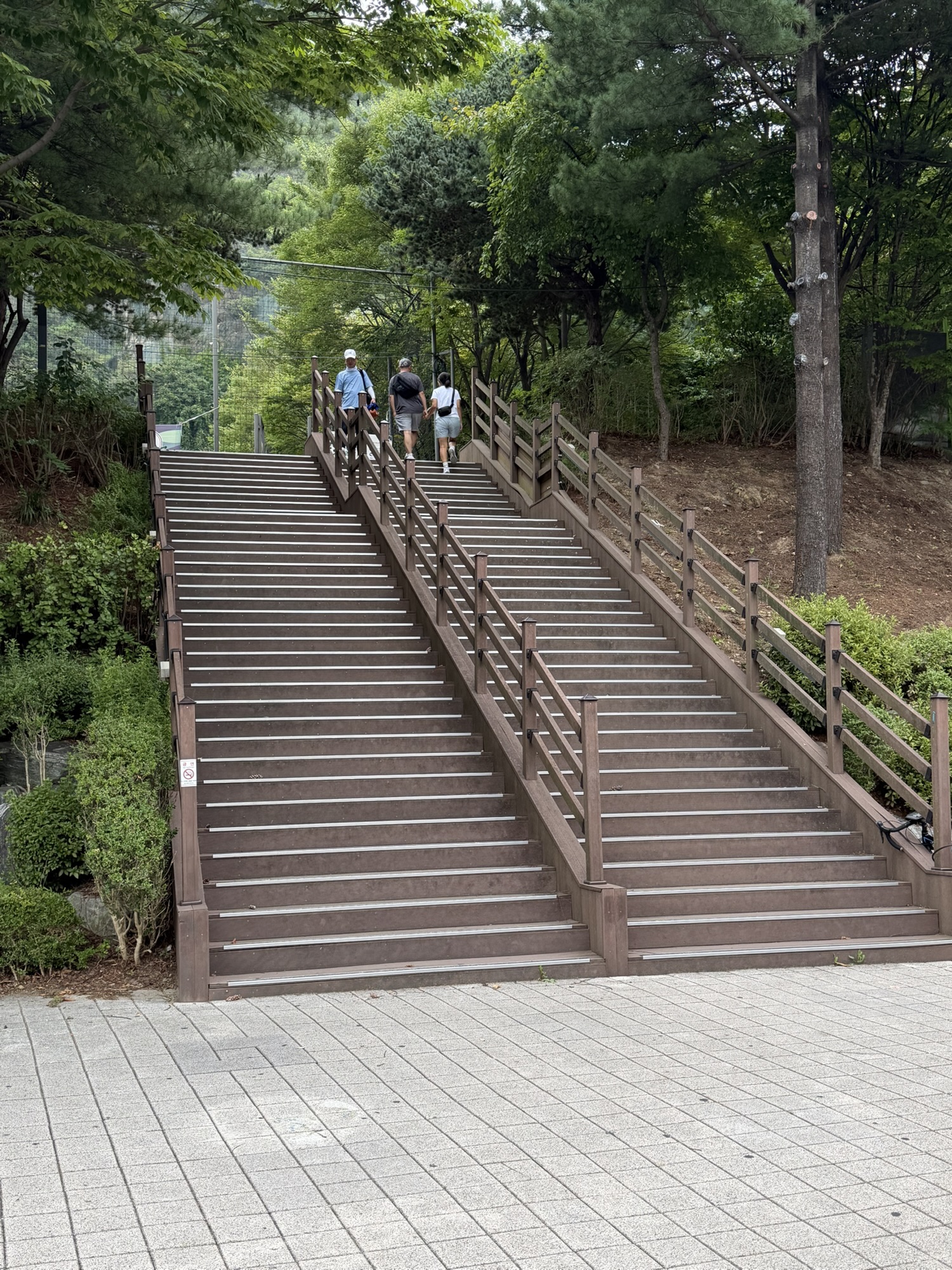 Stairs near Yongma Waterfall Park parking lot