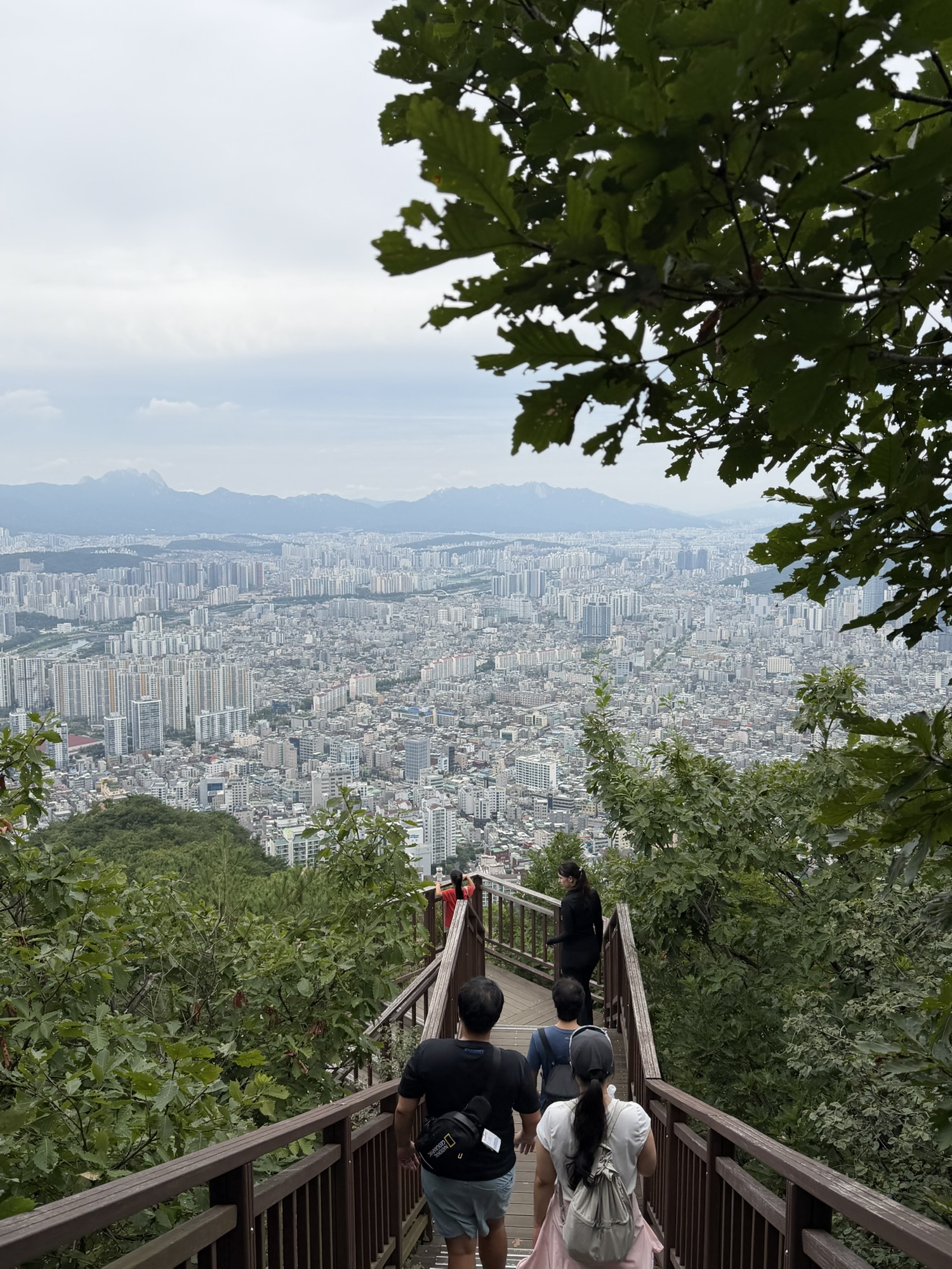 Seoul city view while descending from Yongmasan
