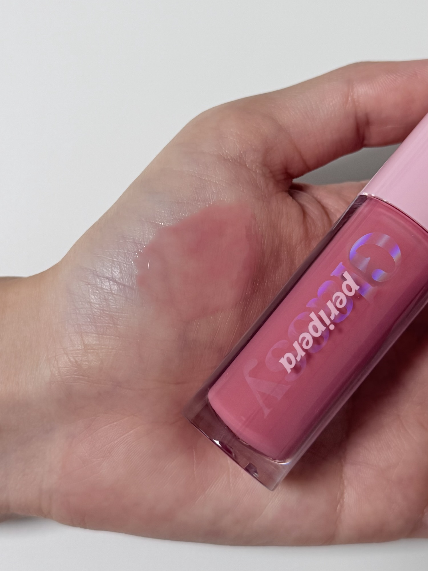 Peripera Ink Glasting Lip Gloss 08 Love of Fate applied once on lips