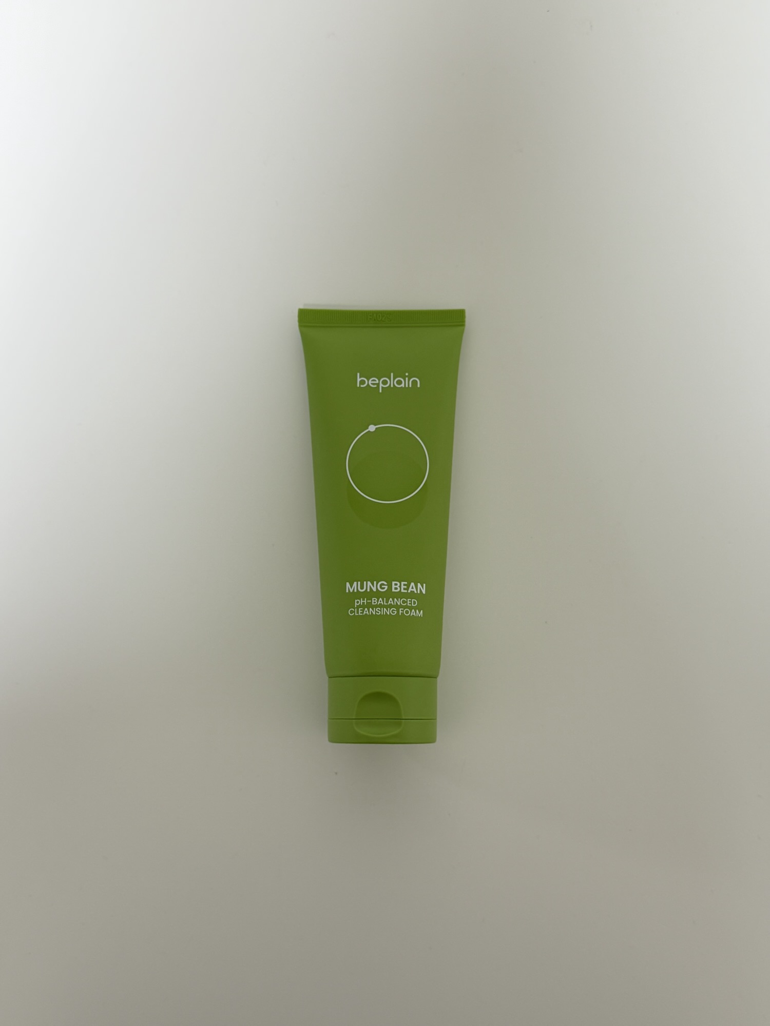 Beplain Mung Bean Cleansing Foam package showing pH 5.5 skin-friendly cleanser information