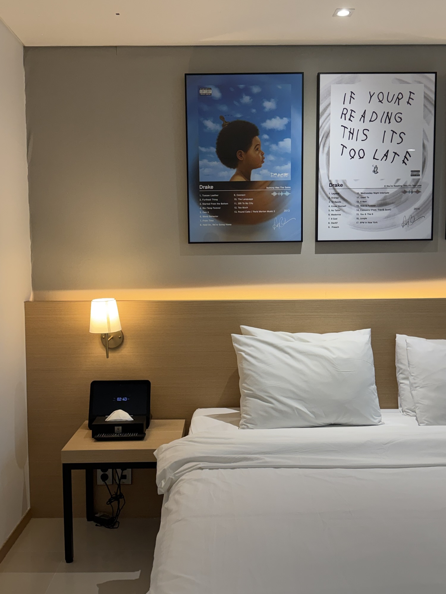 Bedside area and large bed in the Chestertons Gyeongju Standard Double room