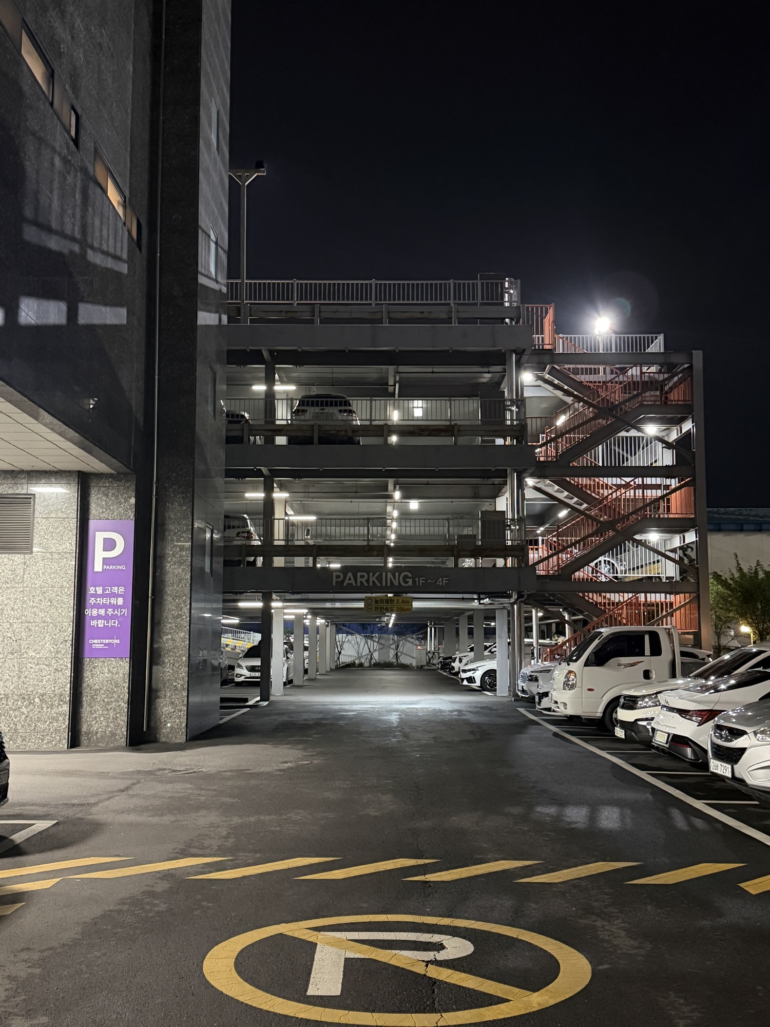 Parking tower and open-air parking at Chestertons Gyeongju