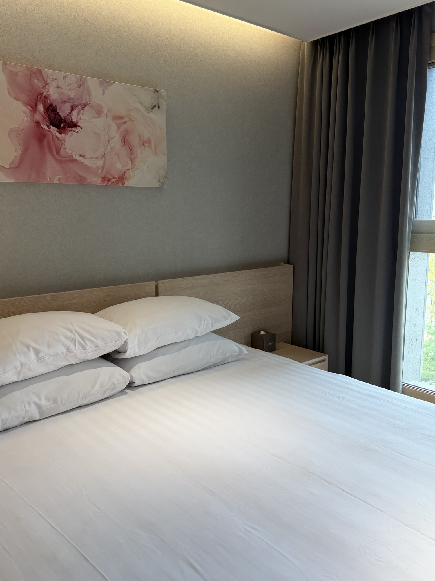 Large bed and pillows in Chestertons Sokcho Standard Double