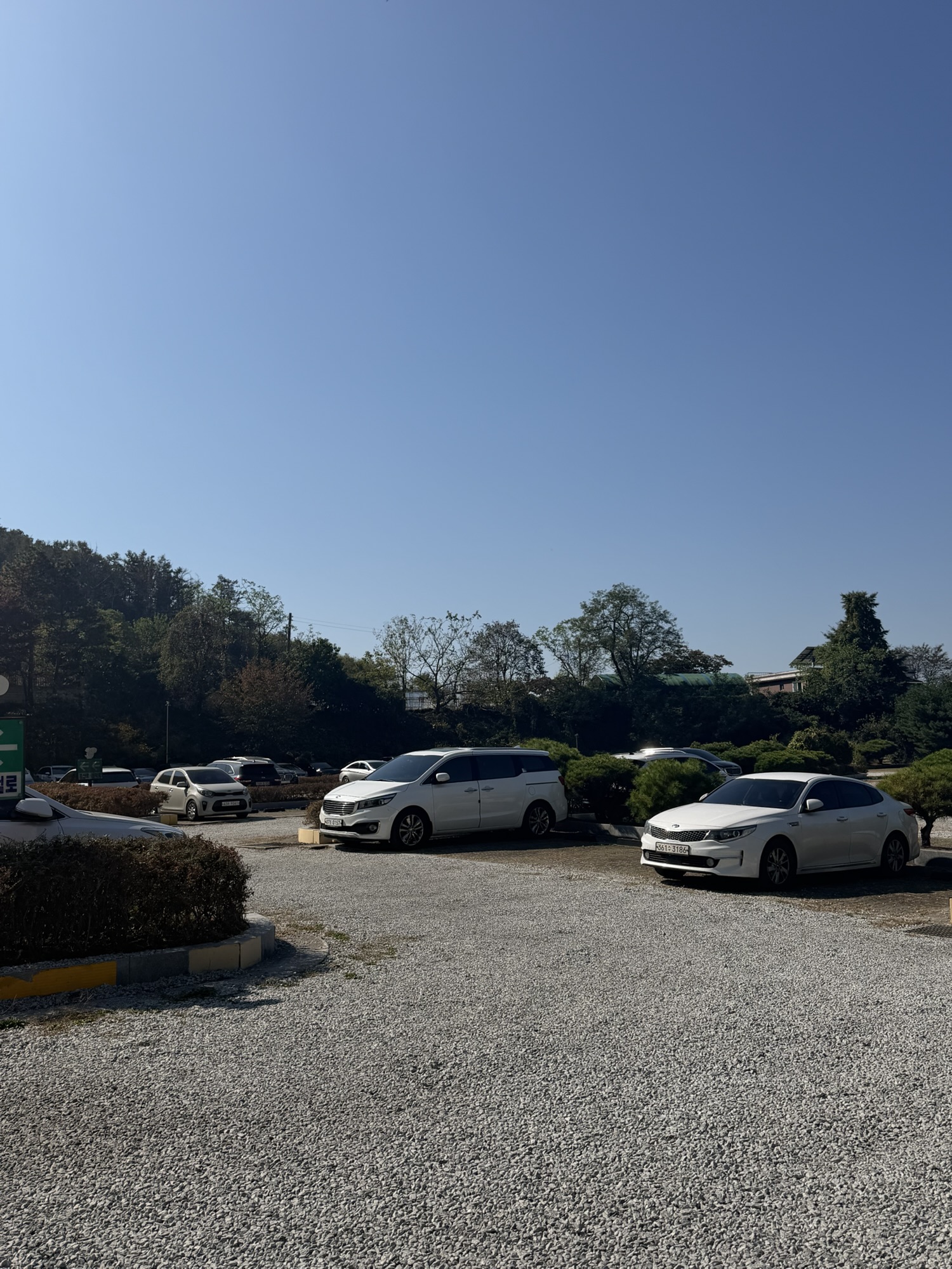 Parking area at Munsusan Forest Park in Gimpo